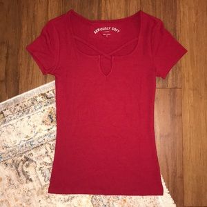 Red Strappy Tee